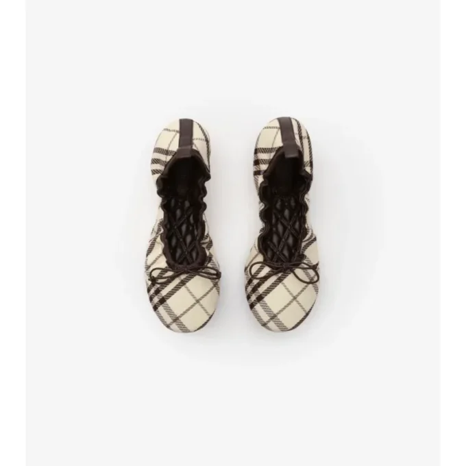 Check Fawn Ballerinas 