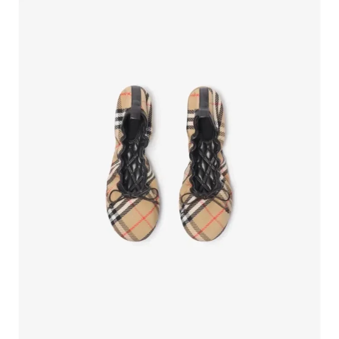 Check Fawn Ballerinas 
