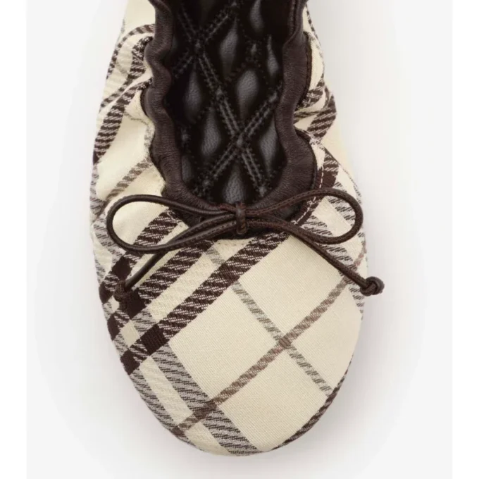 Check Fawn Ballerinas 