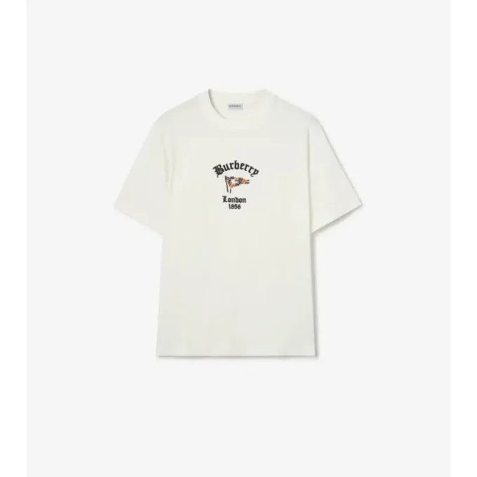 Check Flag Cotton T-Shirt