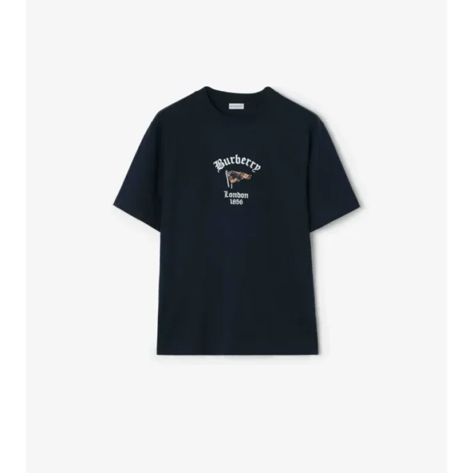 Check Flag Cotton T-Shirt