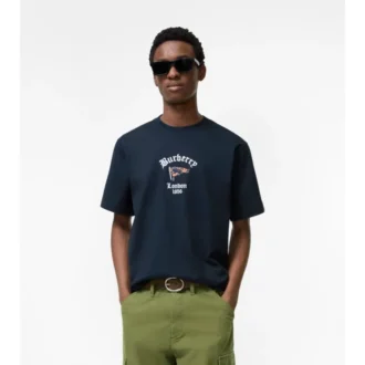 Check Flag Cotton T-Shirt
