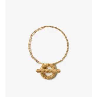 Check Granulation T-Bar Bracelet 