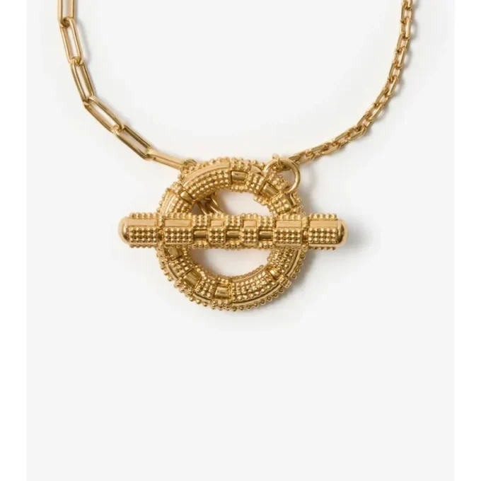 Check Granulation T-Bar Bracelet 
