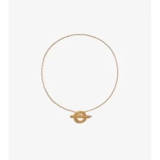 Check Granulation T-Bar Necklace