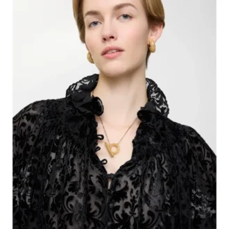 Check Granulation T-Bar Necklace
