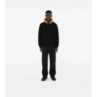 Check Hood Cotton Hoodie