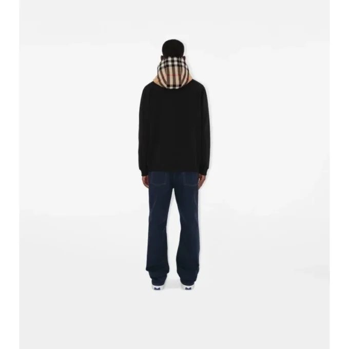 Check Hood Cotton Zip Hoodie