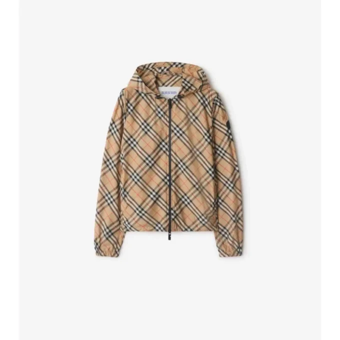 Check Hooded Jacket