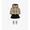 Check Hooded Puffer Jacket