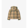 Check Hooded Puffer Jacket