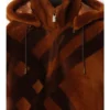 Check Intarsia Shearling Cape