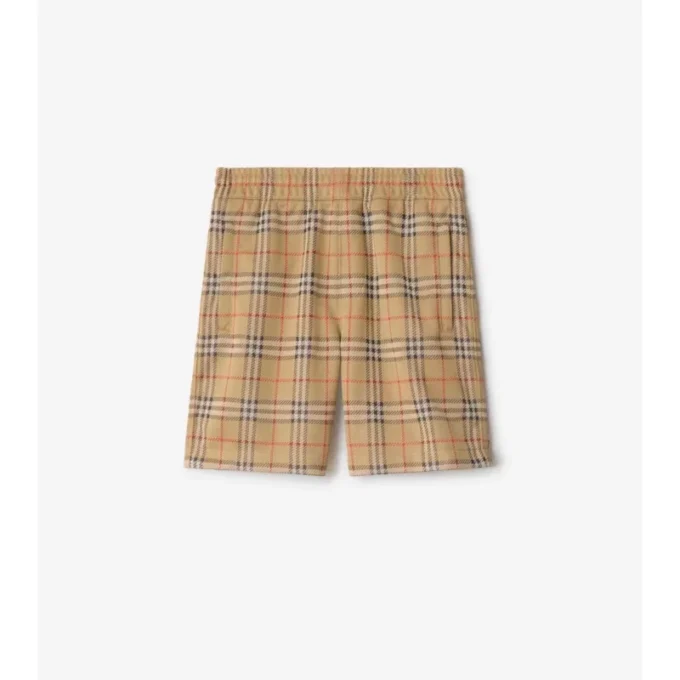 Check Jersey Shorts