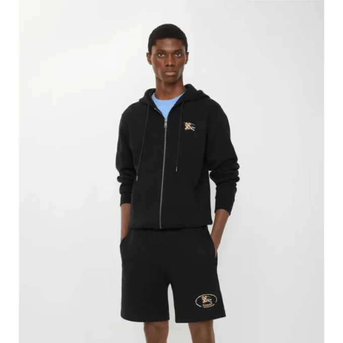 Check Knight Stamp Cotton Shorts