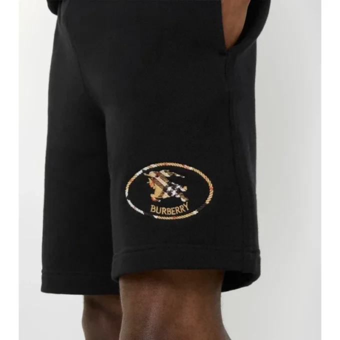 Check Knight Stamp Cotton Shorts