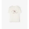 Check Knight Stamp Cotton T-Shirt