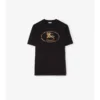 Check Knight Stamp Cotton T-Shirt