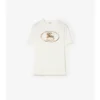 Check Knight Stamp Cotton T-Shirt
