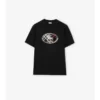 Check Knight Stamp Cotton T-Shirt