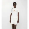 Check Knight Stamp Cotton T-Shirt