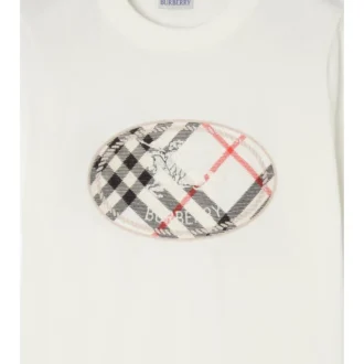 Check Knight Stamp Cotton T-Shirt