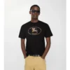 Check Knight Stamp Cotton T-Shirt