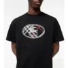 Check Knight Stamp Cotton T-Shirt