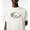 Check Knight Stamp Cotton T-Shirt
