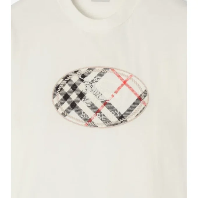 Check Knight Stamp Cotton T-Shirt