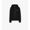 Check Knight Stamp Cotton Zip Hoodie