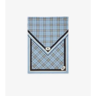 Check Knight Stamp Silk Scarf