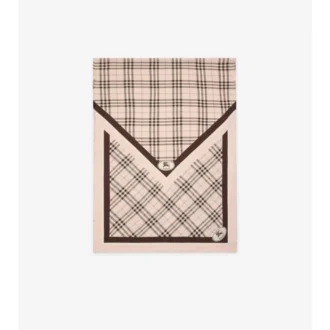 Check Knight Stamp Silk Scarf