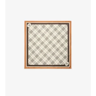 Check Knight Stamp Silk Scarf