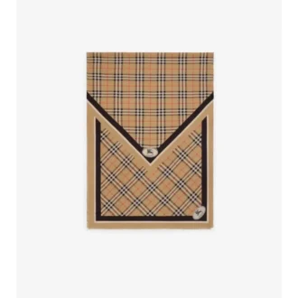 Check Knight Stamp Silk Scarf