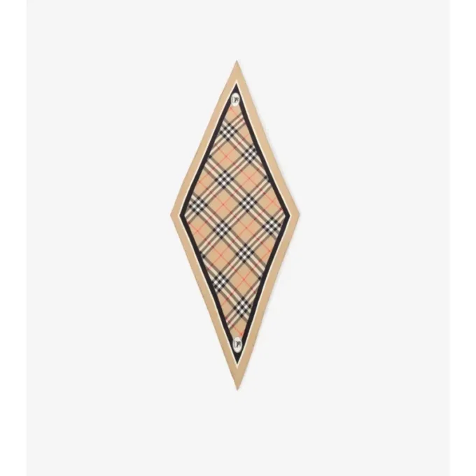 Check Knight Stamp Silk Scarf