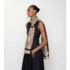 Check Knight Stamp Silk Scarf