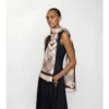 Check Knight Stamp Silk Scarf
