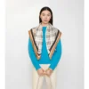 Check Knight Stamp Silk Scarf