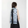 Check Knight Stamp Silk Scarf