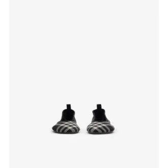 Check Knit Baby Ballerinas