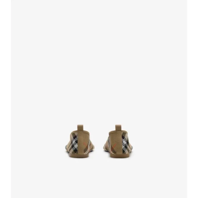Check Knit Baby Ballerinas