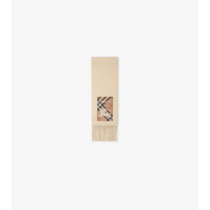 Check Label Cashmere Scarf
