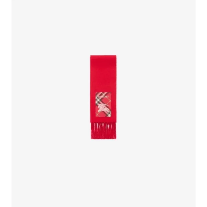 Check Label Cashmere Scarf