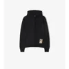Check Label Cotton Hoodie