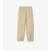 Check Label Cotton Jogging Pants