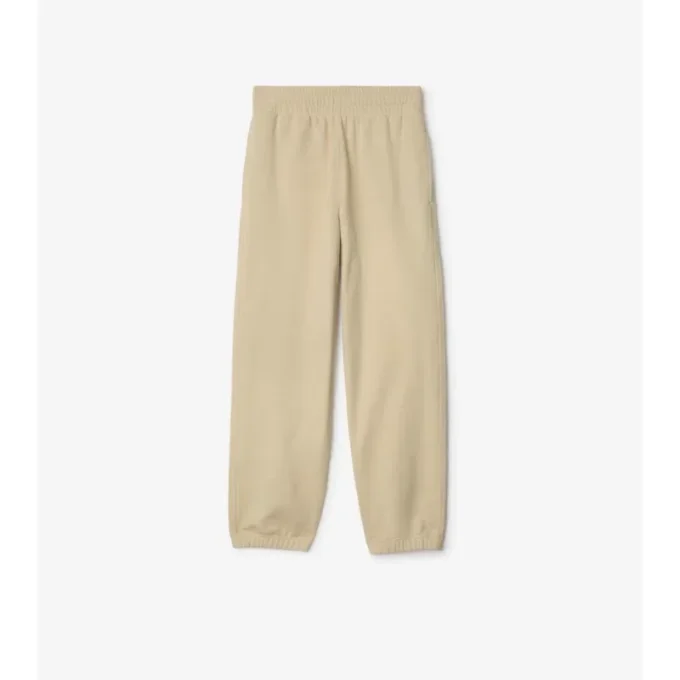 Check Label Cotton Jogging Pants