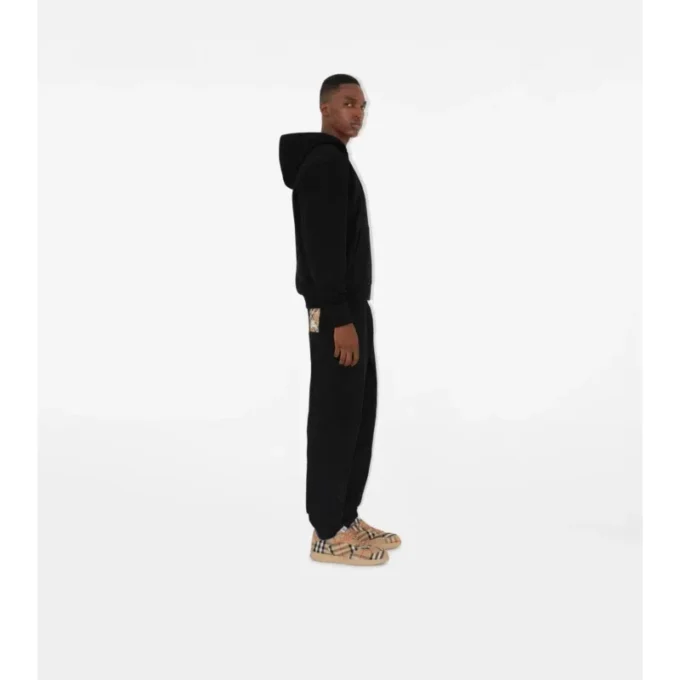Check Label Cotton Jogging Pants