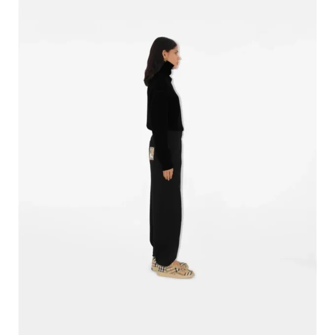 Check Label Cotton Jogging Pants