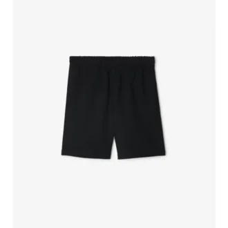 Check Label Cotton Shorts