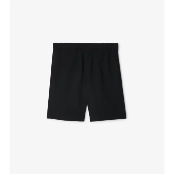 Check Label Cotton Shorts